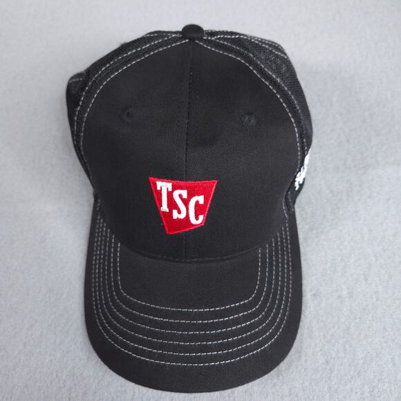 TSC Tractor Supply Co Stronger Together Strapback Hat Mesh Black Cap - Picture 2 of 8